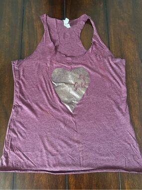 Women's Racerback Tank Top Coeur Heart of Gold Large